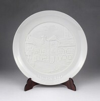 1X106 Régi Herendi biszkvit 3D átvilágítható dísztányér 19 cm