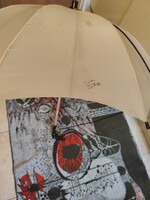 Eladó gyönyörű régi Vogue női esernyő bakelit marad fejes fogoval!