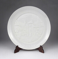 1X105 Régi Herendi biszkvit 3D átvilágítható dísztányér 19 cm