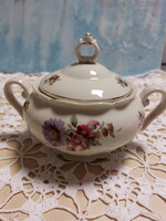 Haas & Czjzek gyönyörű virágos porcelán cukortaró