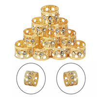 ARANYSZÍNŰ HAJDÍSZÍTŐ KARIKA , SZOLÍD STRASSZOKKAL.