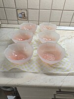 Gyönyörű,  vastag  üveg kompótos készlet 6 db tálka eladó!