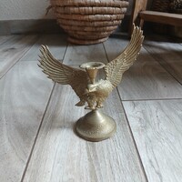 Pazar régi réz gyertyatartó sas (17,3x17 cm)