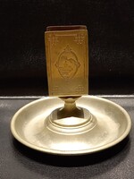 Régi alpakka gyufatartó