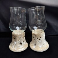 Fat Lava ritka 60-as évekbeli német kerámia gyertyatartó