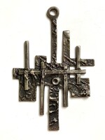 Percz János modernista konstruktív - ötvös ékszer medál