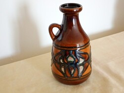 Kerámia váza Strehla 1310 GDR 16cm fat lava 1970- retro