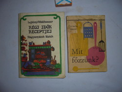 Két darab régi szakácskönyv együtt - Régi idők receptjei 1983, Mit főzzünk 1968