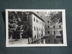 Képeslap,Mosonmagyaróvár,Lajta,városi látkép,részlet,1955-