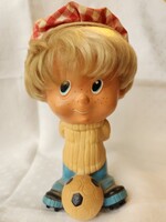 1. Retro NDK focista kisgyerek gumifigura szép állapotban