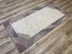 Kézi szövésű gyapjú szőnyeg - Tisztítva, 93 x 185 cm