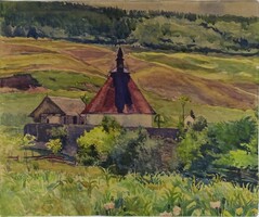 1X189 Pálla Jenő (1883-1958) : Erdélyi templom