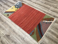 KILIM (KELIM) - INDIAI kézi szövésű gyapjú szőnyeg, 92 x 172 cm