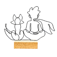 A kis herceg és a róka barátsága - kézműves drótszobor - irodalmi témájú ajándékötlet és dekoráció