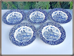 Broadhurst Staffordshire, angol fajansz, süteményes tányérok