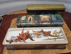 Retro karácsonyi sopianae szofi cigaretta bádog pléh dobozok együtt dohány kádár szocreál 3 b8