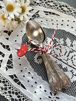 Régi ezüstözött, orosz 6 db teáskanál egyben