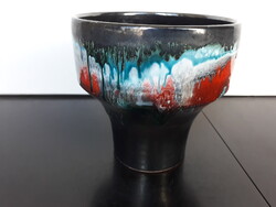 Retro iparművészeti Kondor Éva kerámia kaspó