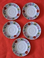 Kézzel festett, Kalocsai porcelán mokkás / kávés csésze alátét, csészealj