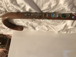 TÚRABOT - 11 db -  FÉM - TŰZZOMÁNC BILÉTA - 87 x 16 x 3 cm - RÉGI - OSZTRÁK - HIBÁTLAN