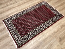 INDIAI kézi csomózású gyapjú PERZSA szőnyeg, 92 x 167 cm