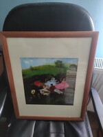 Szinyei Merse Pál -Majális-Nyomat-Reprodukció.45*55-ös keretében.