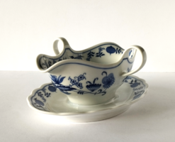 GYÖNYÖRŰ HAGYMA (MEISSENI) MINTÁS BAVARIA GERMANY PORCELÁN SZÓSZOS TÁLALÓ  TÁL