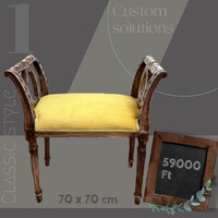 Antik stílusú shabby vintage etrüszk szófa ülőke szék