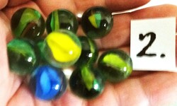 Csodaszép RÉGI standard cc. 2cm KLIKKER GOLYÓK üveggolyók csapata 10 darab EGYBE a képek szerint 2.