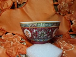 Famille Rose,  kínai  porcelán rizses tál