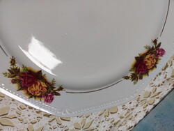 Gyönyörű rózsás tortás tál, aztalközép kínáló