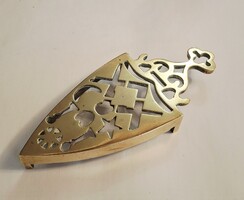 Tömör réz edény vagy vasaló alátét  20,5 x 9 cm