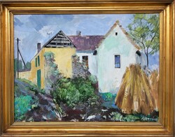 Altorjai Sándor (1933 - 1979) Táj c. Képcsarnokos olajfestménye EREDETI GARANCIÁVAL