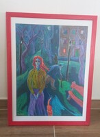 Mártonfi Benke Márta: Esti séta (Evening Walk, 2005) reprodukció