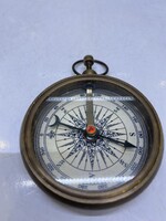 Antikolt réz iránytű,új