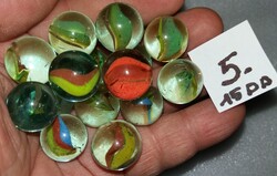 Csodaszép RÉGI standard cc. 2cm KLIKKER GOLYÓK üveggolyók csapata 15 darab EGYBE a képek szerint 5.