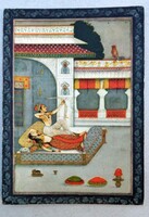 „Rati és Kamadeva – indiai miniatúra , Winkler-Verlag München, 1930 körül”