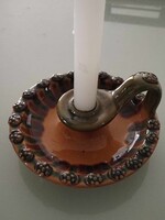 Búsi Lajos Mázas kerámia gyertyatartó