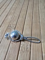 Ezüst miniatűr baba csörgő