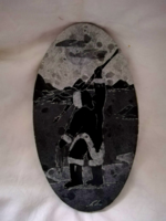 Siku  Inuit szappankő kanadai falikép       L