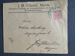 Za632.12 Levélboríték -1895 J.H.Ulbrich, HAIDA, W.  ZSOLNAY  - PÉCS Fünfkirchen Porzellanfabrik