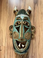 Ifj Pintér kerámia busó maszk falidísz 1972