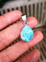 Gyönyörű larimar köves ezüst medál