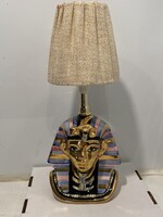 Tutanhamon fáraó asztali vagy éjjeli lámpa, porcelán