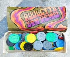 „Retro Roulette San Remo játékzseton készlet – eredeti dobozban