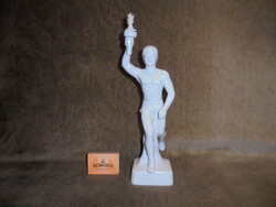 1936-os Berlini Olimpiai fáklyavivő sportoló porcelán figura, nipp, szobor - 26 cm