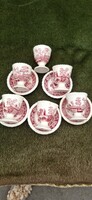 Vintage SPODE 6 db. Hibátlan Lágy tojás Kínáló Kuriózum