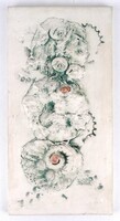 1X369 Sövegjártó Mária : Csigák és kagylók falikerámia 30.5 x 15 cm