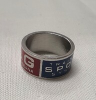Vintage Dolce & Gabbana Steel and Enamel Ring (DJ0462)
