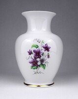 1X358 Régi virágos Hollóházi porcelán váza 15 cm
